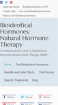 Mobile Screenshot of bioidenticaltherapy.org